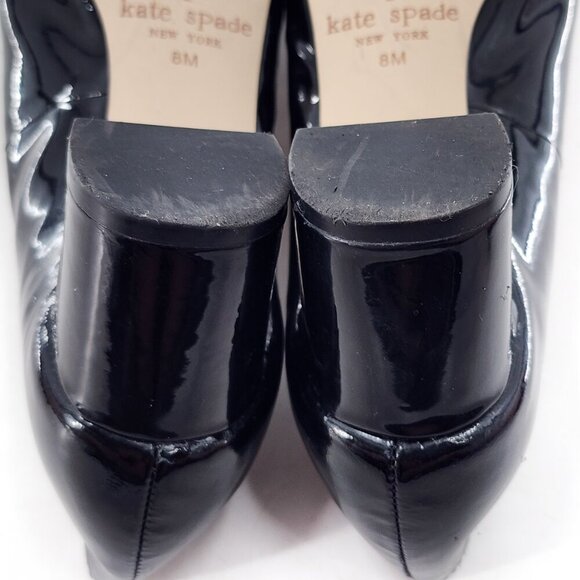 KATE SPADE Patent Leather Pointed Toe Pump Black - Picture 7 of 8